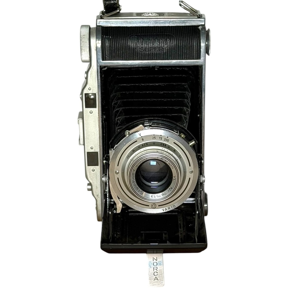 Braun Norca Super Folding Camera Steinheil-Cassar 105mm f6.3 Vario Lens Germany - Picture 13 of 16